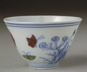 《成化彩鉴赏之十七》成化斗彩三秋杯