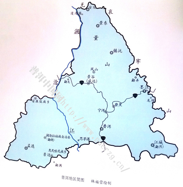 普洱市景东县地图图片