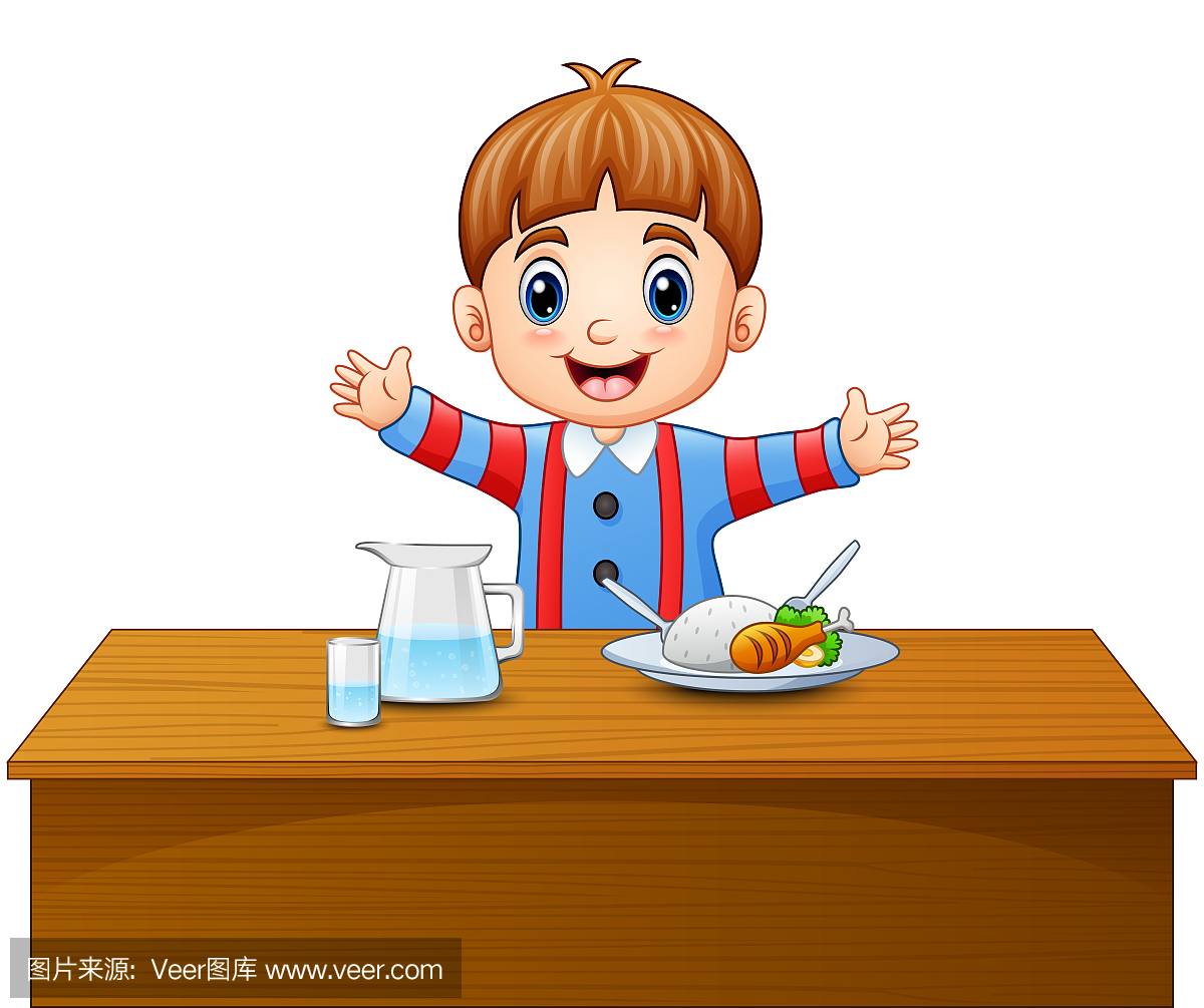 Мальчик за обеденным столом
