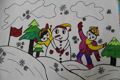 下雪了简笔画_下雪了图片欣赏_下雪了儿童画-74kb