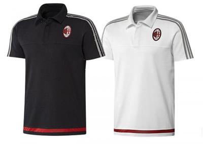 AC milan SportsSoccer Polo Shirts Black Whit AC milan SportsSoccer Polo Shirts Black Whit