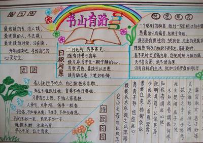 关于读书的手抄报主题内容:读书的词语-116kb
