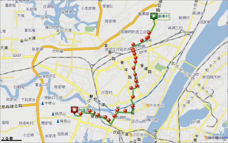 武汉公交575线路图图片