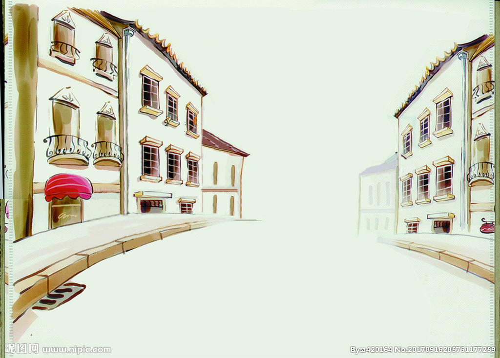 街道背景图设计图__风景漫画_动漫动画_设计图库_昵图网nipic.com