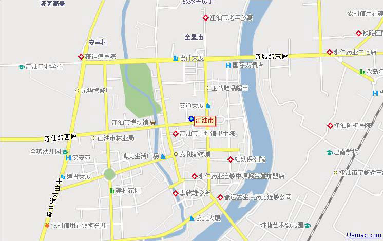 绵阳江油地图图片