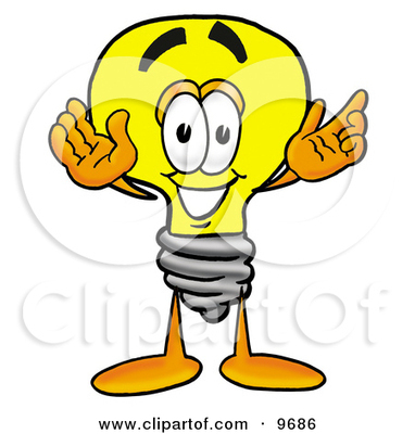 Clipart Picture of a Light Bulb Mascot Cartoon Clipart Picture of a Light Bulb Mascot Cartoon