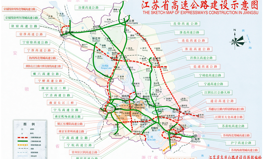 地图大全:江苏省高速公路网地图高清版大地图,最新的地图大全就在城市图片